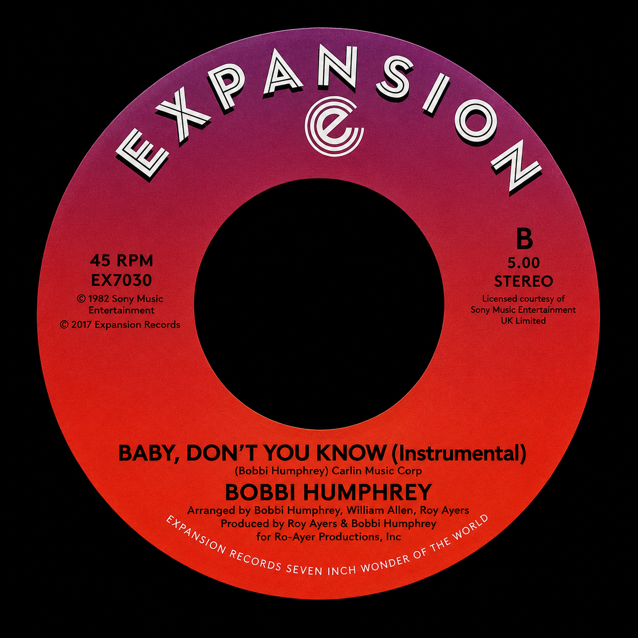 EX7030 - Baby, Don't You Know / Baby, Don't You Know (Instrumental) - Bobbi Humphrey (7" Vinyl)
