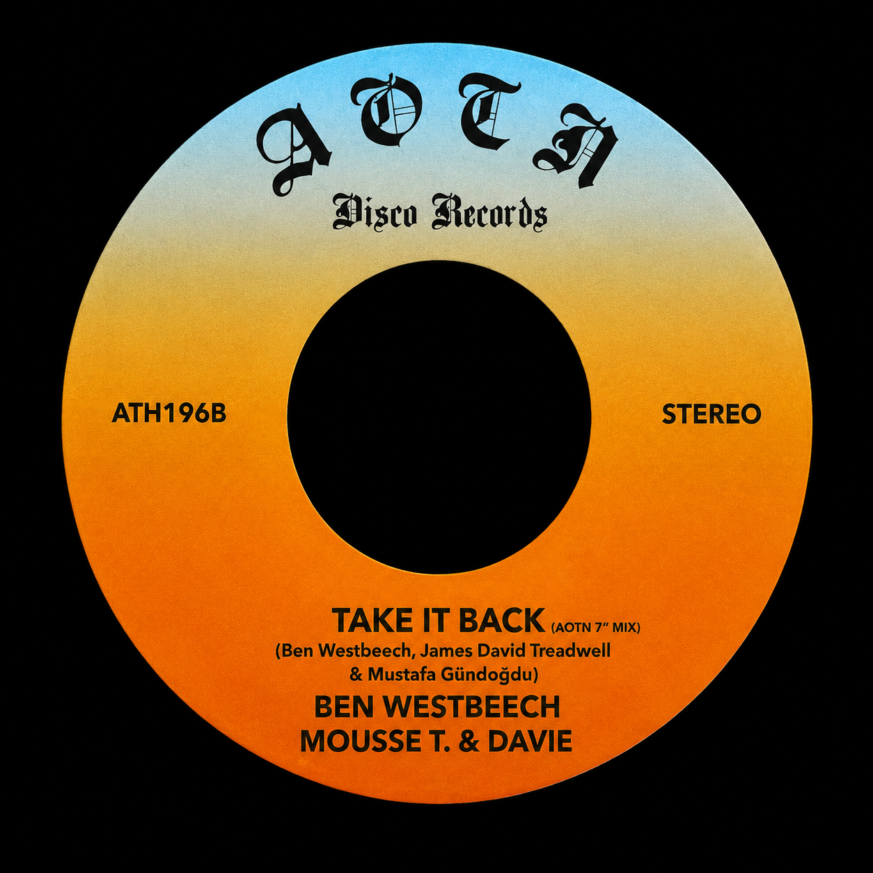 ATH196 - All In You / Take It Back - Ben Westbeech (7" Vinyl)