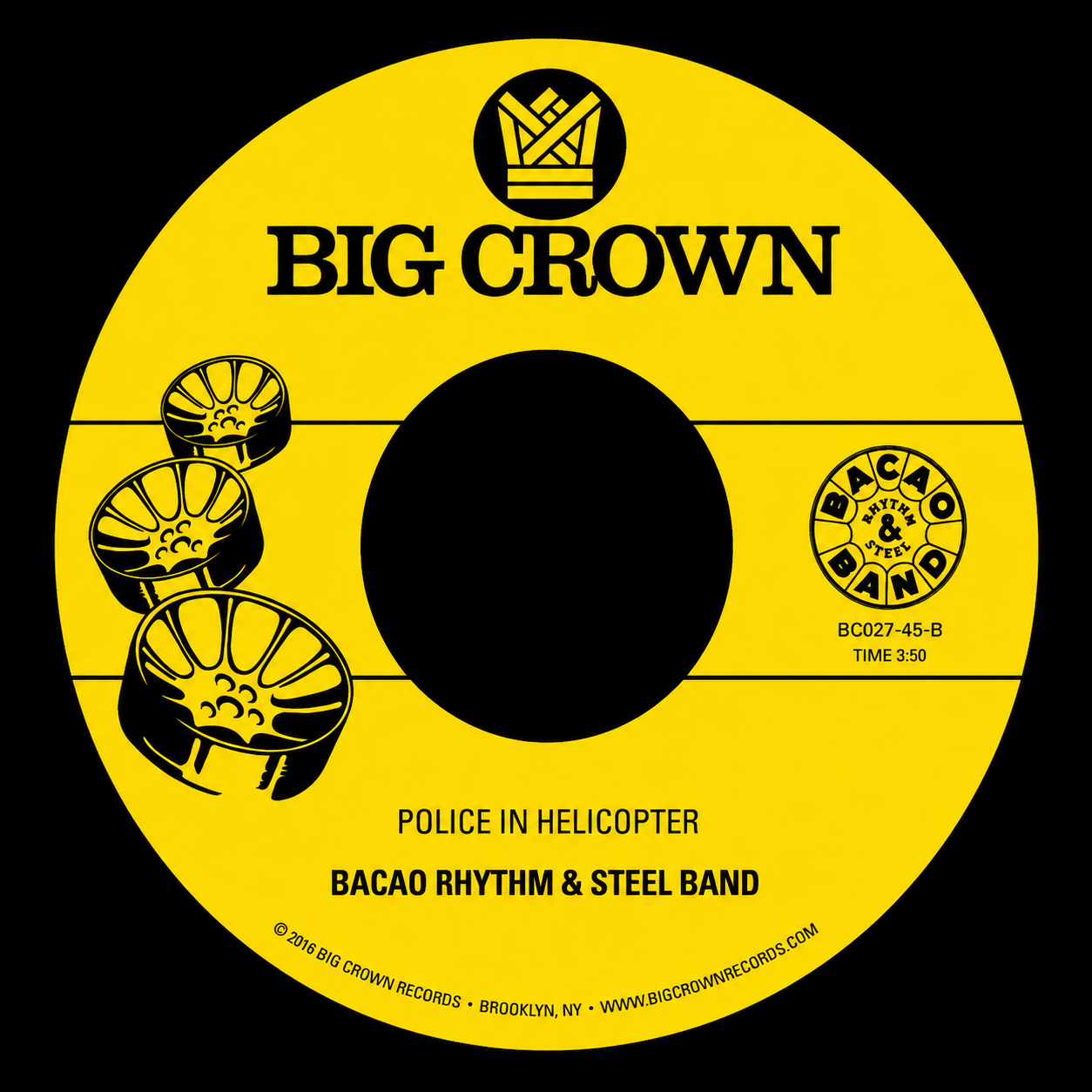 BC027-45 - Pimp / Police In Helicopter - Bacao Rhythm & Steel Band (7" Vinyl)