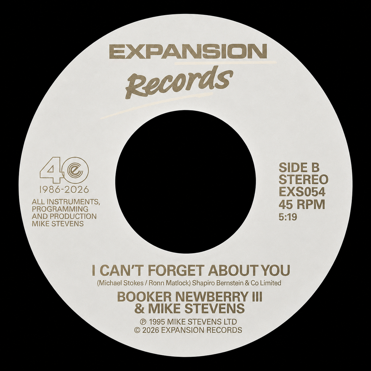 Booker Newberry III & Mike Stevens - Just Can't Give You Up / I Can't Forget About You