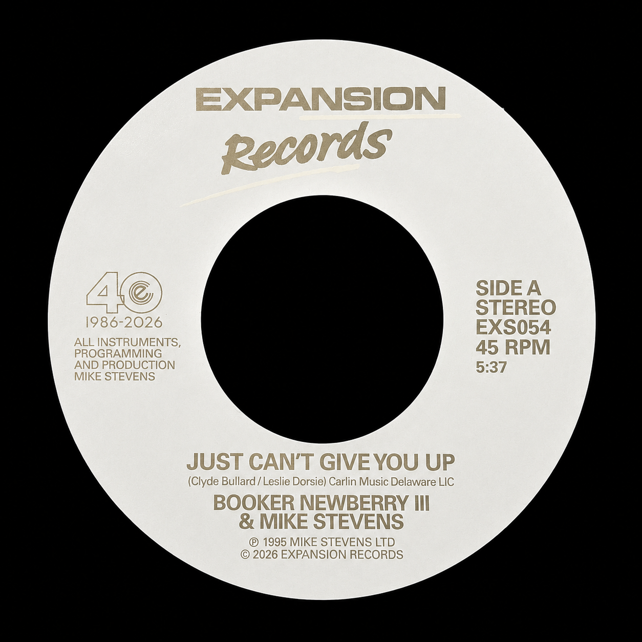 Booker Newberry III & Mike Stevens - Just Can't Give You Up / I Can't Forget About You