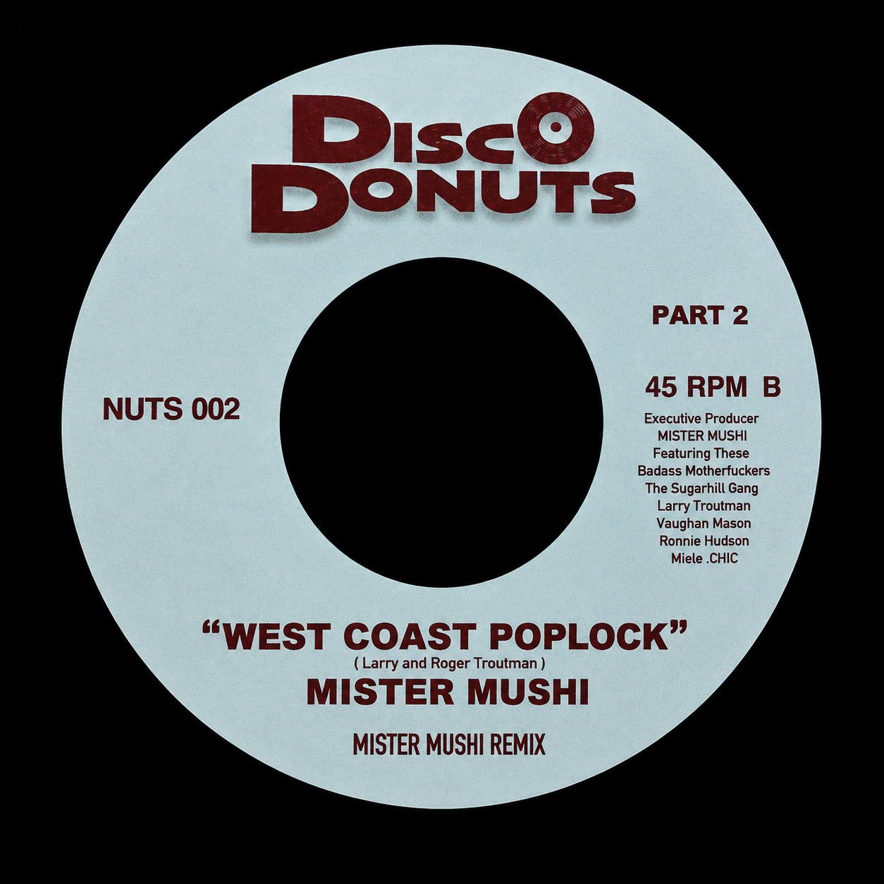 NUTS002 - West Coast Poplock - Mister Mushi (7" Vinyl)