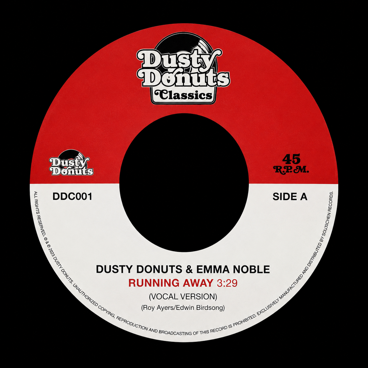 DDC001 - Running Away - Dusty Donuts & Emma Noble (7" Vinyl)