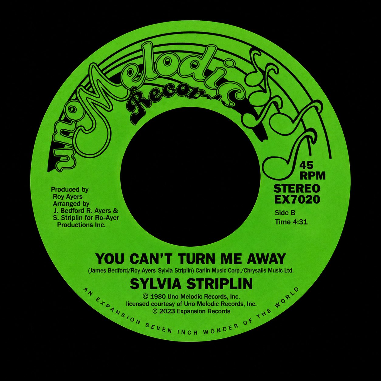 EX7020 - Give Me Your Love / You Can't Turn Me Away - Sylvia Striplin (7" Vinyl)